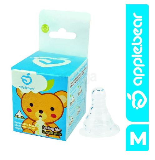 AppleBear Peristaltic Nipple Standard Caliber(AB-105)- M-3-6 Months